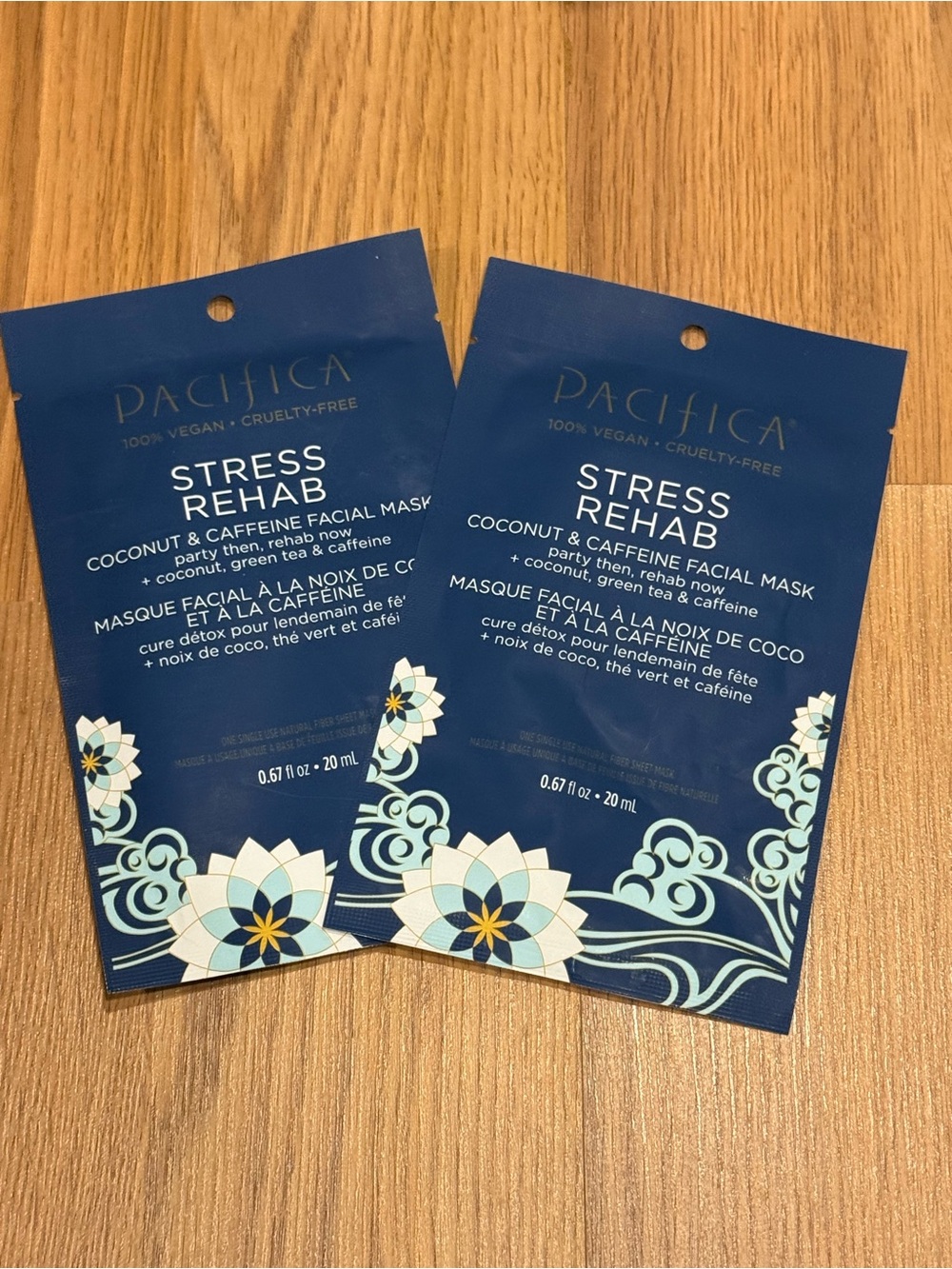 5 for $25 item 🌺 Pacifica Stress Rehab Coconut & Caffeine Facial Mask x2